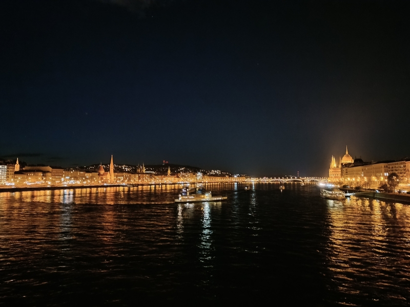 View from Danube at night