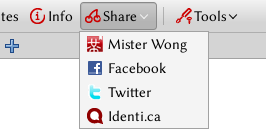 Mister Wong Toolbar mit Identi.ca Erweiterung