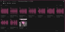 Screenshot of Audiowaveform previews in Nextcloud files